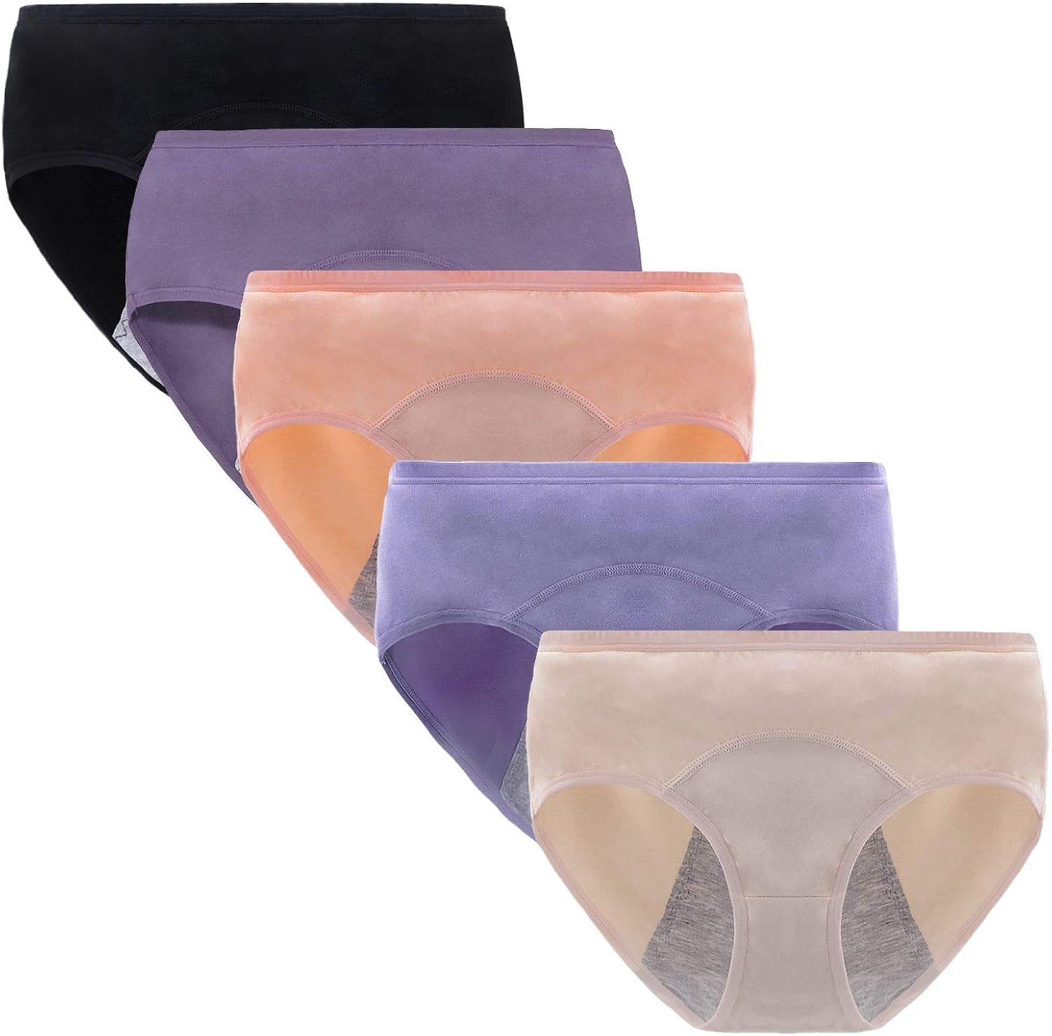 Anntry Big Girl's Protective Cotton Menstrual Period Panties Teens