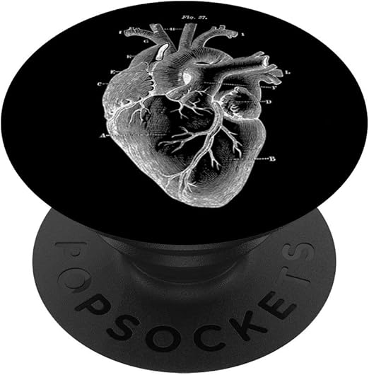 Amazon Com Heart Anatomical Drawing Cardiologist Doctor Graduation Gift Popsockets Popgrip Swappable Grip For Phones Tablets