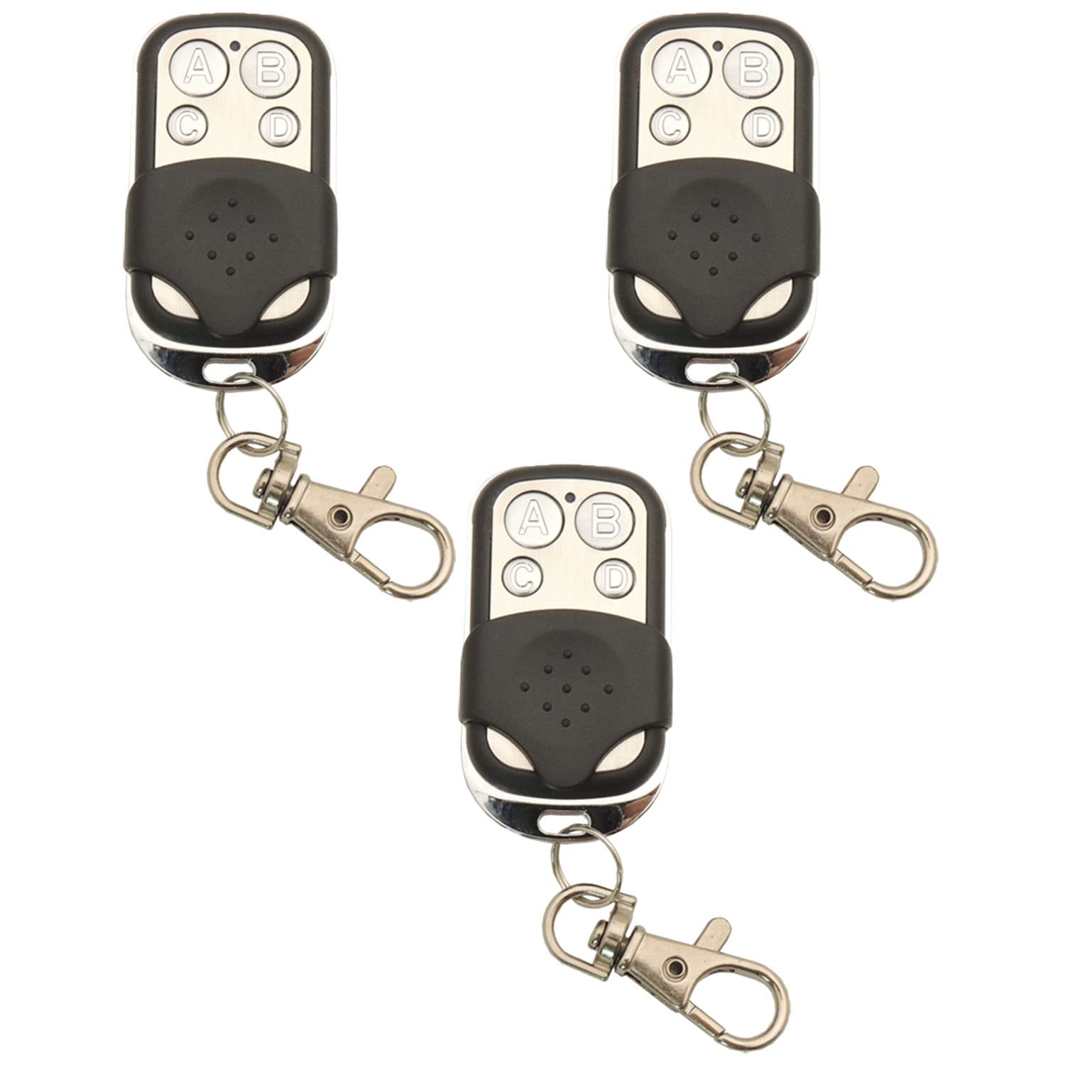 DieseRC 3pcs Transmitter Keychain 1527 Learning Code 4 Buttons 433Mhz Wireless Remote Control, for Use with DieseRC Receiver — image 1