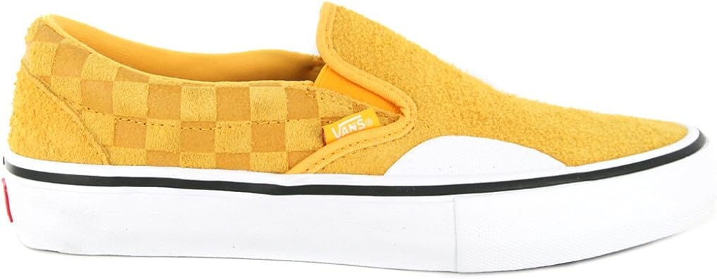 vans slip on pro hairy suede banana
