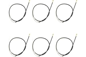 RuiLing 6-Pack 2.4G Receiver Antenna with IPEX4 Generation Port RF113 Silver Jacketed Cable 5.9Inch for Frsky, Futaba, JR, Hitec, Flysky, and Orange RX Receiver and Remote Controller