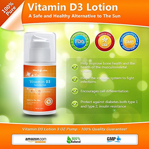 Vitamin D3 Cream â˜… Full 10,000 IU Per Pump Dose â˜… All Natural