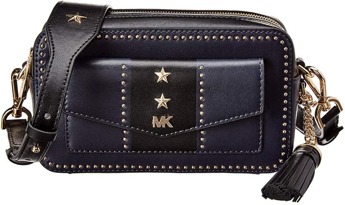 Michael Michael Kors Small Pocket Studded Leather Camera Bag Handbags