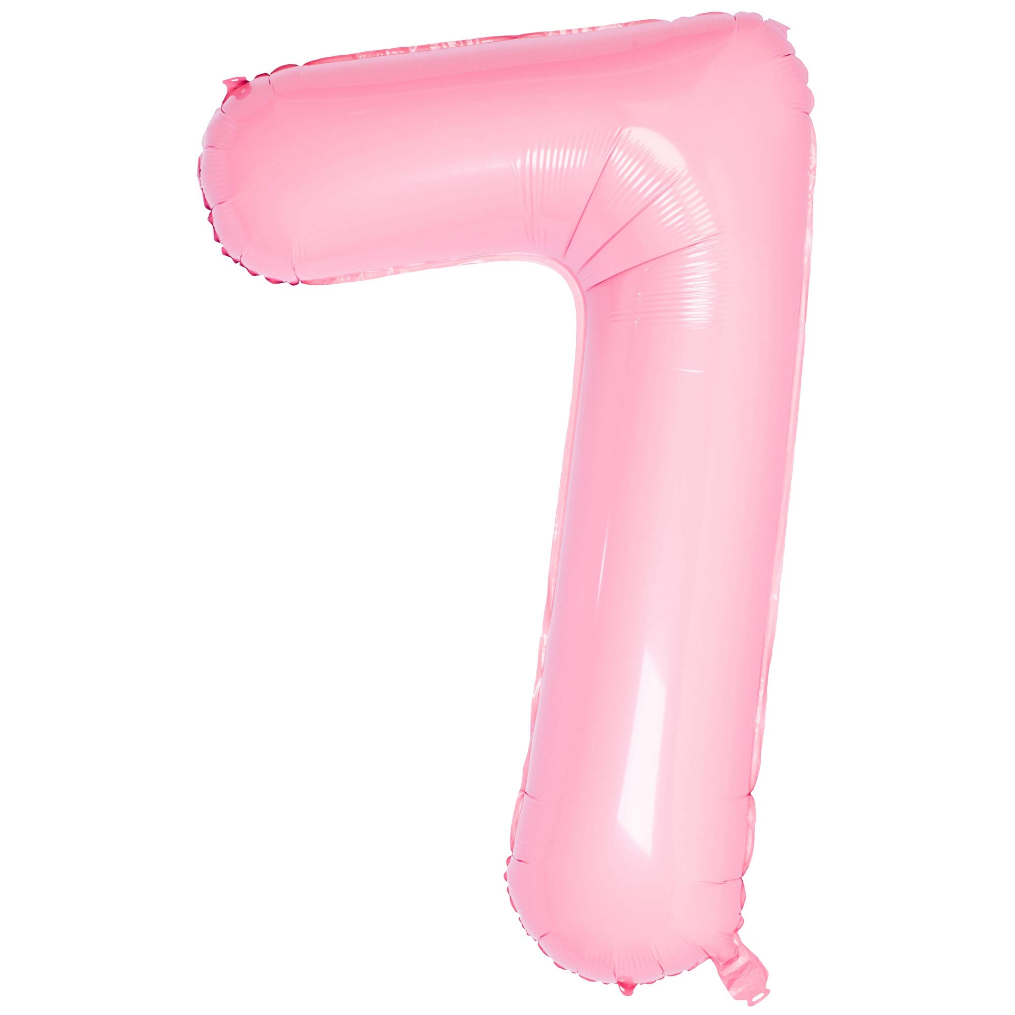 Pink 7 Balloons 40 Inch Tiffany Pink Large Numbers 0 to 9 Birthday Party Decorations Helium Foil Mylar Big Number Balloon Digital 7