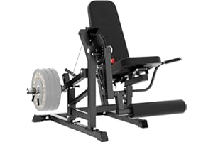 KINGSMITH Leg Extension and Curl Machine for Home Gym, Adjustable Leg Workout Hamstring Curl Machine with Heavy Duty Frame and Smooth Cable System