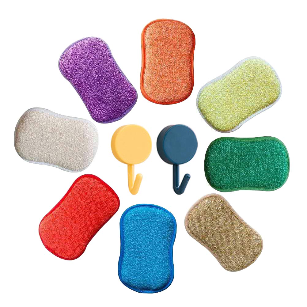 FYHappy Antibacterial Microfiber Kitchen Scouring Pads Double Side