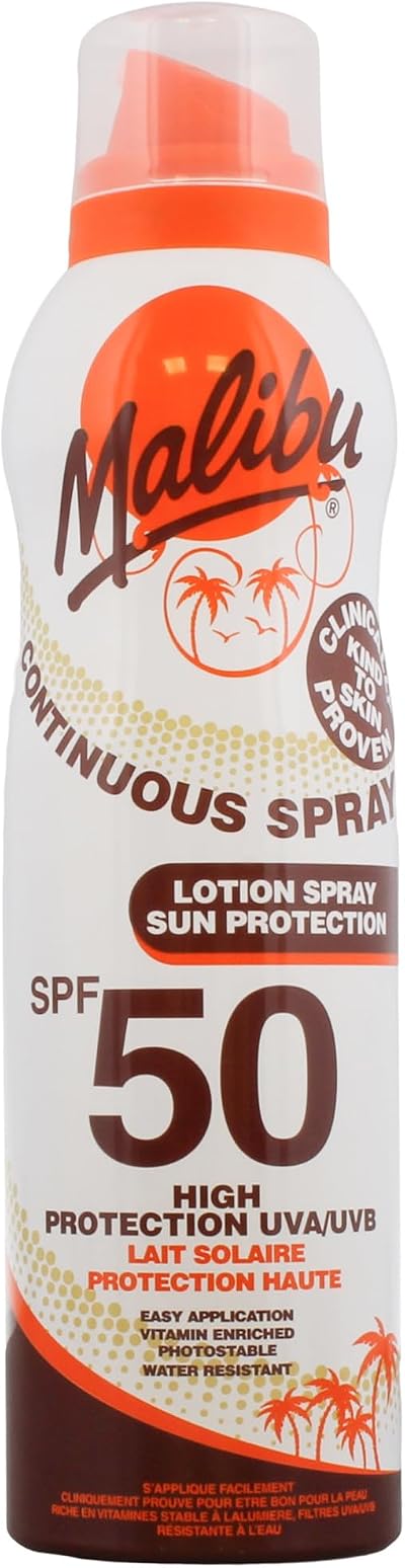 Malibu Sun SPF 30 Continuous Lotion Spray Sunscreen 175ml High Protection