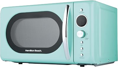 Hamilton Beach Retro Microwave 20L 700W Digital LED 8 Pre-sets Mint HB70H20M