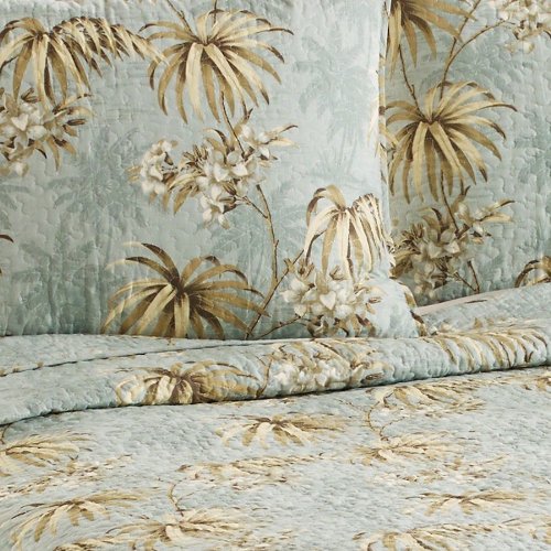 Tommy Bahama Newport Tropical Aqua 2 Blue Quilted Pillow Shams Amazon