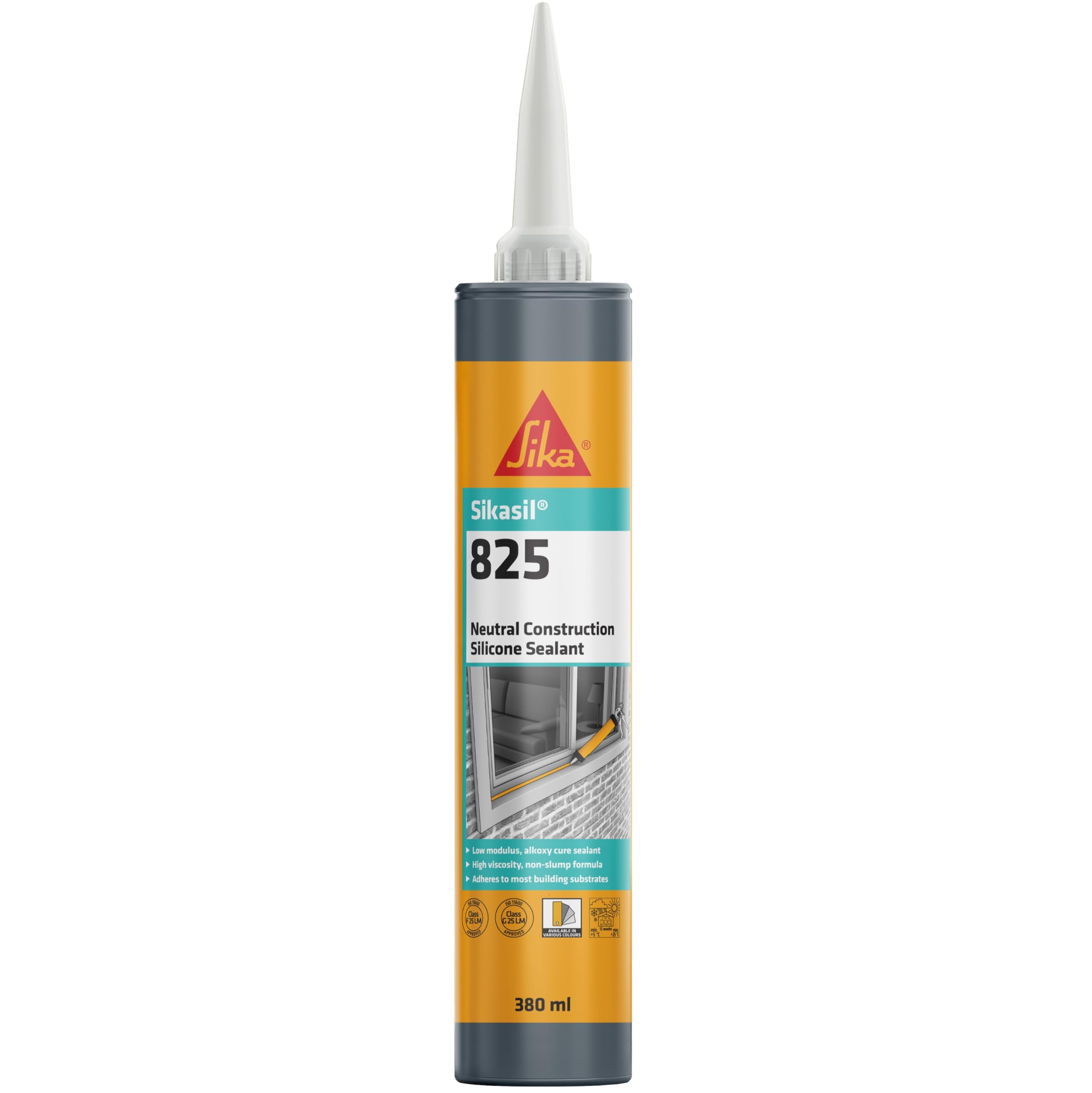 Sika Sikasil 825 Sealant – Excellent Adhesion – Internal And External Sealing Use – Dark Anthracite – 380 ml