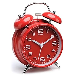 Peakeep 4.5 Inches Twin Bell Loud Alarm Clock for