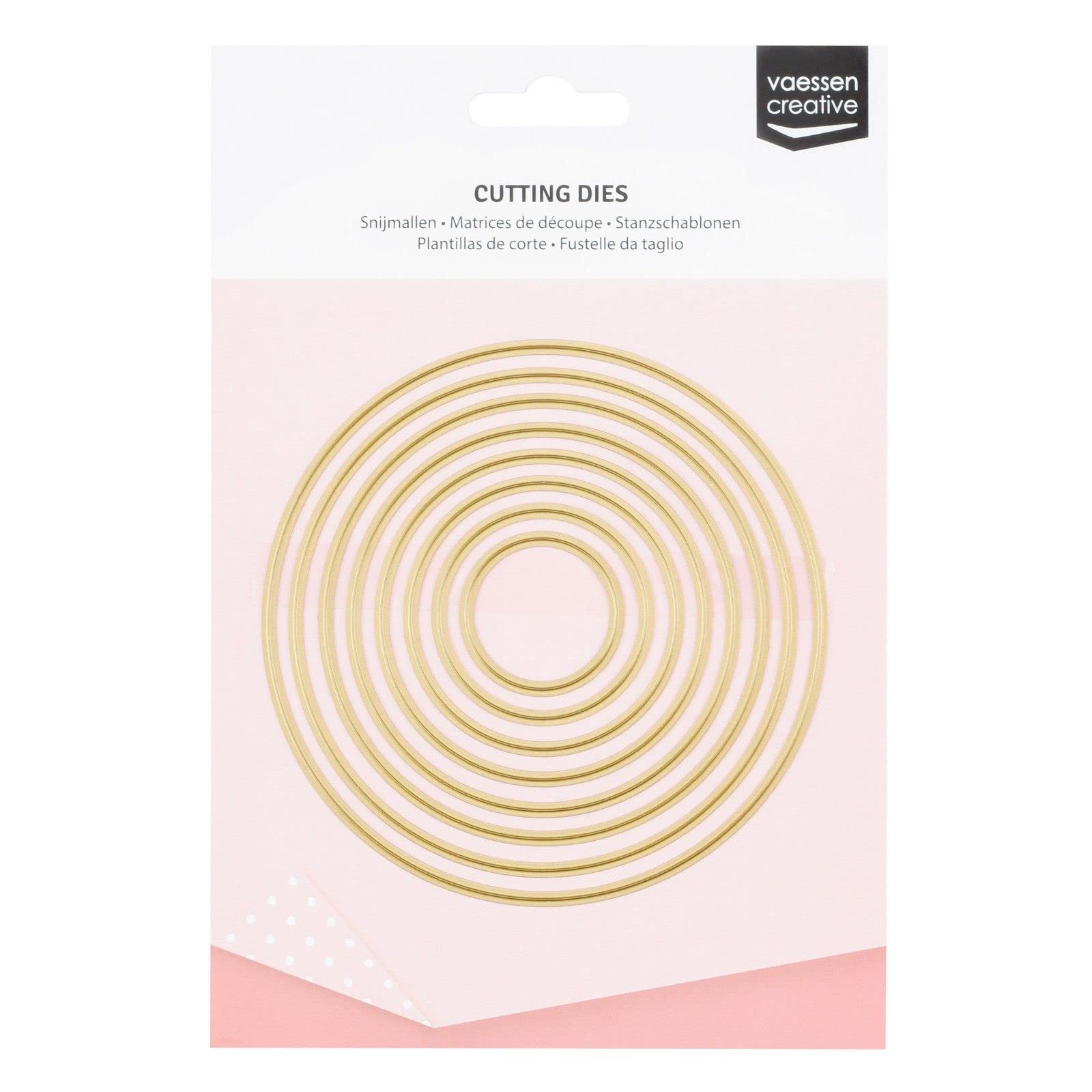 Vaessen Creative Shape cutting dies circles, Steel, Black, 11x11x0.1 cm