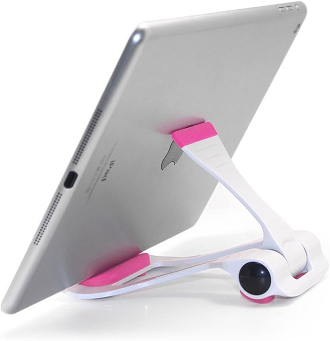 Adjustable Cell Phone Desk Stand - ToBeoneer Tablet Stand Multi-Angle Durable Anti-Slip Cradle Mount Bracket Dock Desk Accessories Holder for iPad iPhone X 8 7 6 Plus Kindle Samsung Galaxy Tab(Pink)