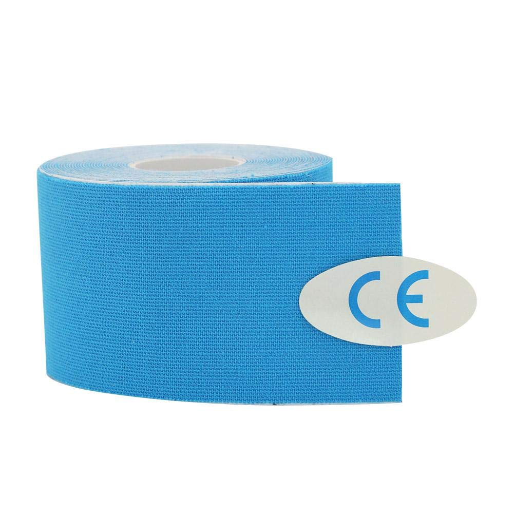 banapo Athletic Tape, Elastic Sports Tape Cotton Pain Relief Waterproof for Athlete for Muscles for Knee for Joints(#10Light Blue)