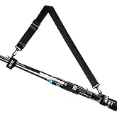 DONQL Fishing Rod Straps Holder Belt Adjustable Fishing Pole Carrier Black | Durable Fishing Rod Carry Straps, Adjustable Length 30-54 Inch, Fishing Poles Holder Travel Tackle Carrier, Black