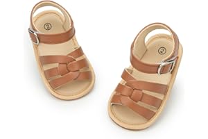 KIDSUN Baby Infant Girls Boys Sandals Non Slip Rubber Sole Summer Beach Outdoor First Walker Crib Shoes