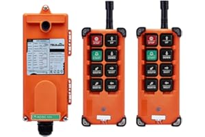 KONGSEN F21-E1B Hoist Crane Industrial Remote Control Wireless Transmitter Push Button Switch Channel (AC/DC 12V 2 Transmitter + 1 Receiver)