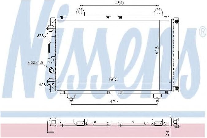 Nissens 63558 Radiateur Refroidissement Moteur - Compatible Citroën C25, Peugeot J5, Fiat Ducato