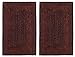 COTTON CRAFT 2 Piece Reversible Step Out Bath Mat Rug Set 17x24 Chocolate, Pure Cotton, Super Soft, Plush & Absorbent, Hand Tufted Heavy Weight Construction, Full Reversible, Rug Pad Recommended
