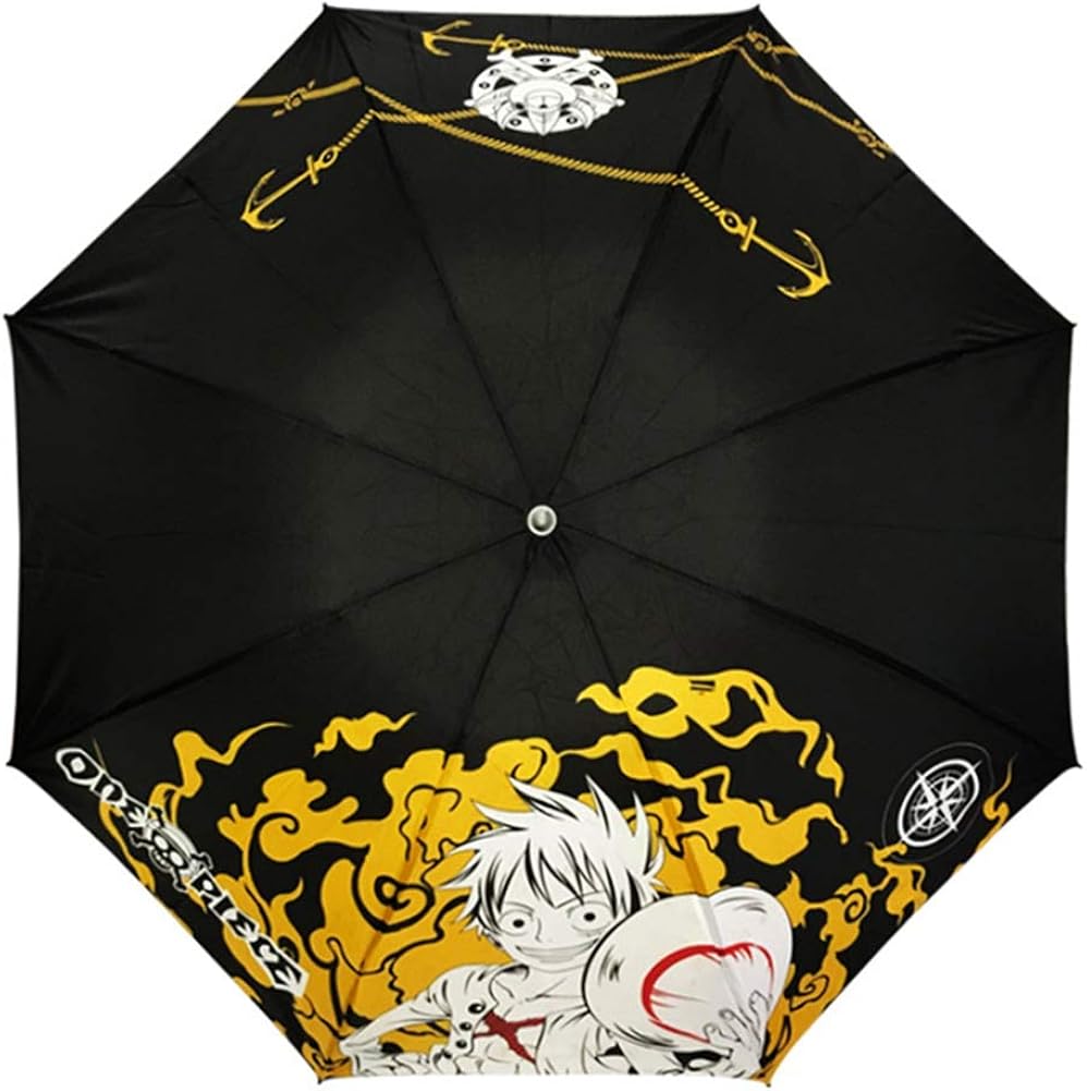 Pkiooi Anime Umbrella for Adult, Folding Umbrella, TriFold Umbrella