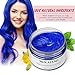 Mofajang Washable Temporary Hair Color Creme, Natural Hairstyle Color Pomade, Instant Hair Wax Dye Styling Cream Mud, Hair Pomades for Party, Cosplay, Nightclub, Masquerade, Halloween (Blue)