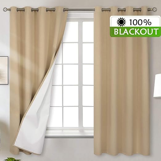 Amazon Com Bgment Total Blackout Curtains With Coated Lining