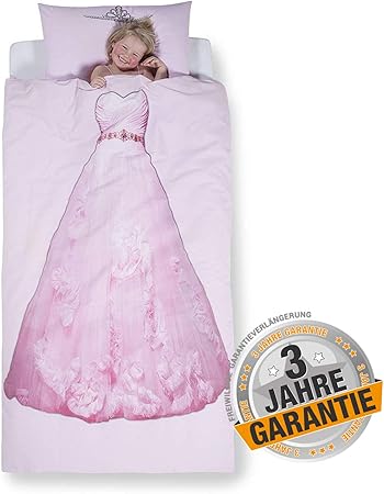 Aminata Kids Susses Kinderbettwasche Prinzessin 135 X 200 Cm 80 X 80 Cm Rosa Fur Madchen Aus Baumwolle Mit Reissverschluss Unsere Kinder Bettwasche Set Pink Amazon De Kuche Haushalt