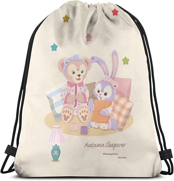 Amazon Co Jp Danesi ダッフィー シェリーメイ ジェラトーニ アニメ ナップサック ドローストリング トラベルバックパック 大容量 多機能 旅行スポ 折り畳み 軽量 収納バッグ 巾着袋 服 ファッション小物