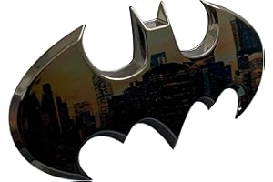 Fan Emblems Batman 3D Car Badge - 1989 Batwing Logo (Black Chrome: 3.8 x 1.8 x 0.2 inches)