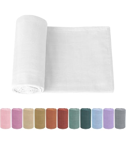 Aijoviko Newborn Swaddle Blanket With Hat Set – Soft, Stretchy Baby Wrap For Boys & Girls (Neutral Colors) - View #6