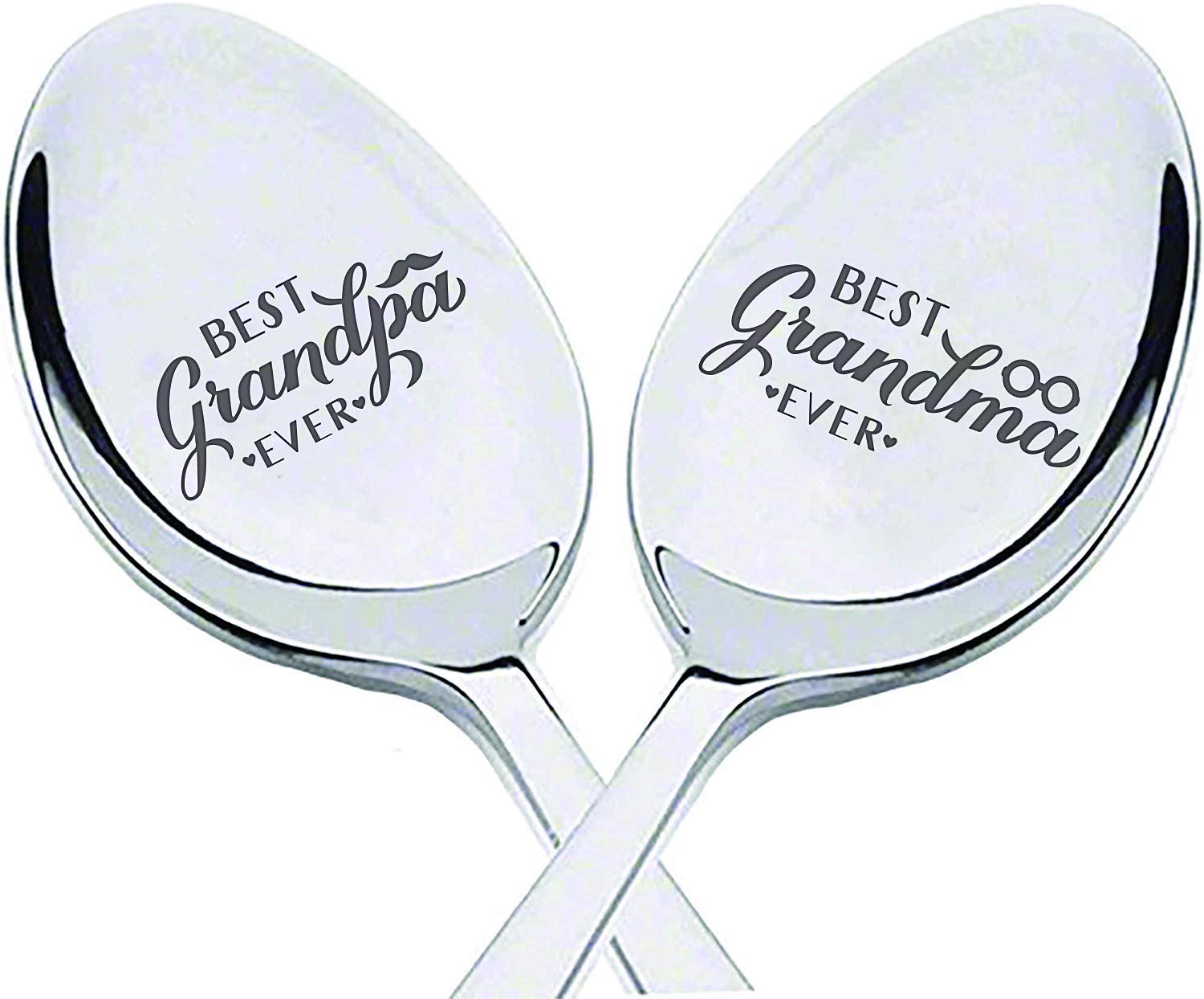Birthday Gift for Nana and Papa | Christmas Gifts for Grandparents | Wedding Day Present for Grandma and Grandpa | Thanksgiving Gifts for Grandparents | Cool Spoon Gifts from Children Kids - 7 Inches