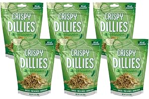 Fresh Gourmet Crispy Dillies Pickle Flavored Fried Cucumbers | 3.5 Ounce, Pack of 6 | Low Carb | Crunchy Snack and Sandwich Topper