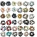 Janisfirst 36Pcs Premium Women's Chiffon Flower Hair Scrunchies, Scrunchy Bobbles Soft Hair Ties Ropes Ponytail Holder No hurt, Hair Bands Ties,Soft for Women or Girls Hair Accessories