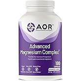 AOR Advanced Magnesium Complex 200mg, 180 Capsules 180-Day Supply - Highly Absorbable Magnesium Glycinate, Aspartate, Malate 