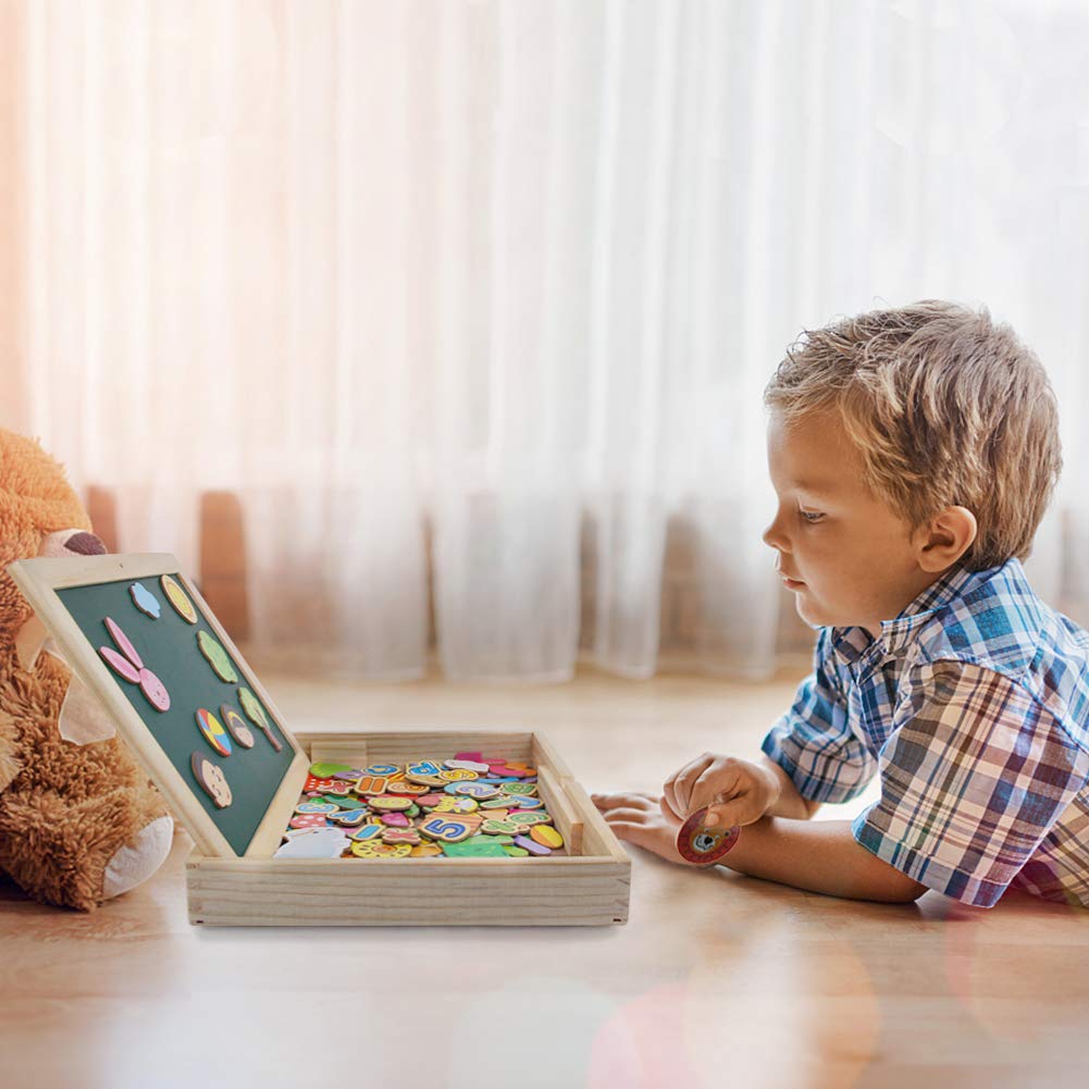 Puzzles Rompecabezas Magnéticos de Madera Dibujo Juguete Educativo Doble Cara El mejor regalo para Niños Niña 3 4 5