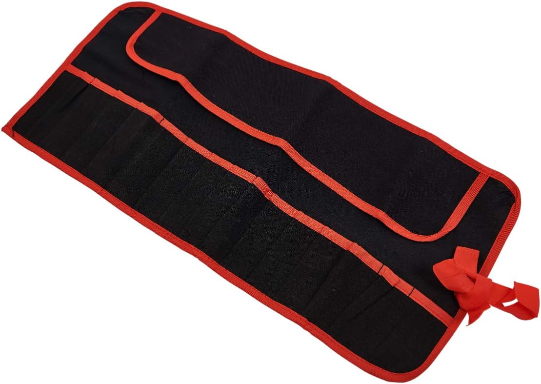 Amtech N1400 15 Pocket tool roll, Black & Red - Image 4