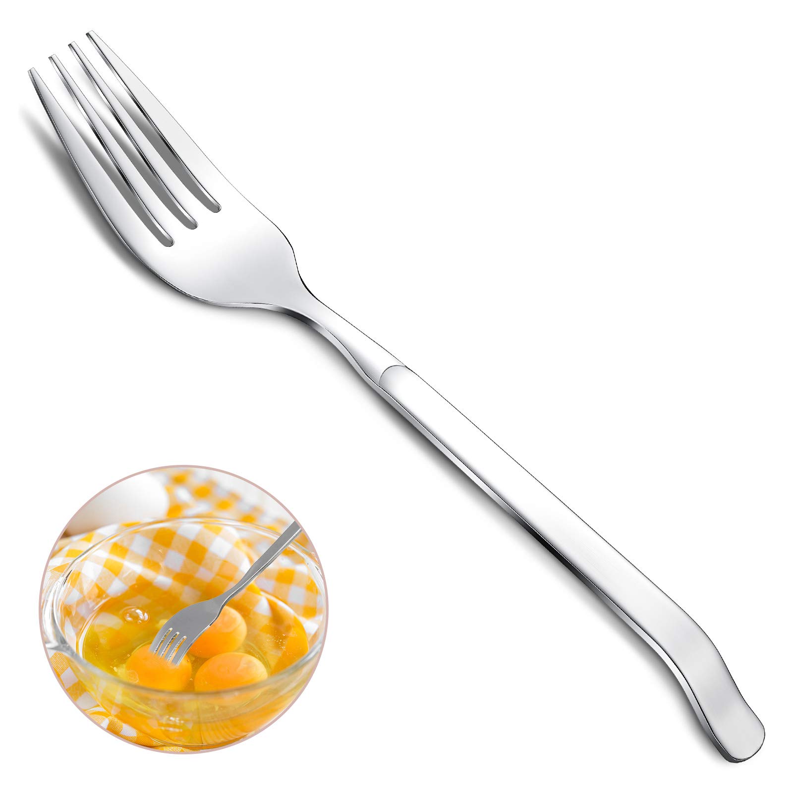 Pastry Fork Jumbo Fork Giant Fork Huge Fork 10.8 Inch Stainless Steel Fork Stirring Fork for Mashing Food, Whisking Eggs, Dishwasher Safe Heat Resistant Baking Serving Mixing Fork for Kitchen Use