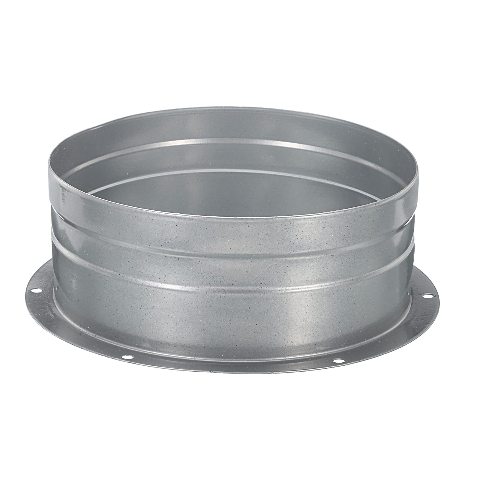 PATIKIL 6 Inch Duct Connector Flange, Metal Straight Pipe Exhaust Hose Flange for Heating Cooling Ventilation HVAC System — image 1