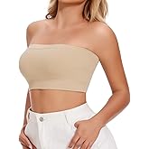 JOYSHAPER Strapless Bras for Women Bandeau Bralette Tube Top 2 Packs