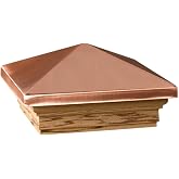 Deckorators 72223 Victoria High Point Copper Post Cap with Treated Base (Nominal 4"x4")