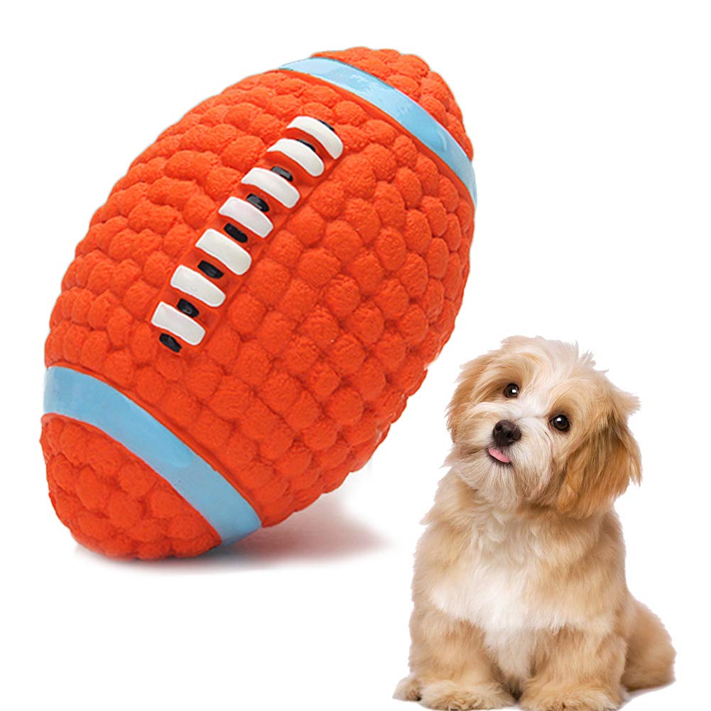 YUIP Dog Toy Ball, Puppy Rugby Ball Interactive Trainning Chew Toy Nontoxic Bite Resistant Toy Ball for Pet Dogs Puppy Cat, Dog Pet Chew Tooth Cleaning Ball Pet Exercise Game Ball IQ Training ball