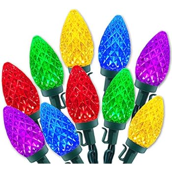 HAYATA C7 Bulbs Christmas Lights 35 LED 17.5ft Strawberry String Light - Fairy Xmas Decor Lighting for Outdoor, Indoor, Patio, Party, Home, Wreath, Garland, Christmas Tree Decorations (C7-35LED)