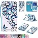 Firefish Galaxy S6 Case, [Kickstand Feature] Durable Leather Flip Folio Wallet Case with Card Slot and Anti-Scratch Protective Cover for Samsung Galaxy S6-Butterflies