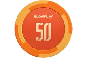 SLOWPLAY Godel Clay Poker Chips, 14 Grams Heavyweight Clay Composite, 40mm Large Chips in Bulk, Pack of 50 with Denomination 