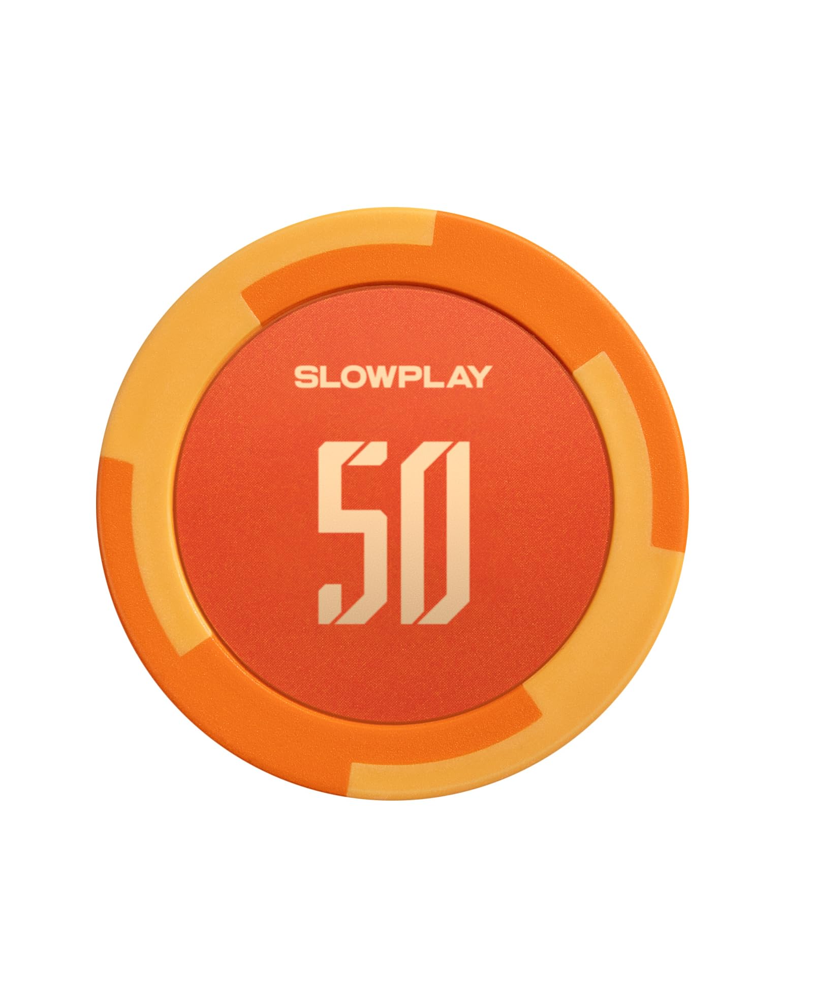 SLOWPLAY Godel Clay Poker Chips, 14 Grams Heavyweight Clay Composite, 40mm Large Chips in Bulk, Pack of 50 with Denomination of 50