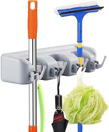 Amazon Hayokuモップホルダー フック付き 掃除ツール 壁掛式 ネジ式 耐荷重抜群 モップハンガー 掃除用具収納ホルダー ちりとり モップ ホルダー 多機能収納 ツールホルダー 壁掛式収納ホルダー 3位4鉤 フロアモップ フロアワイパー オンライン通販