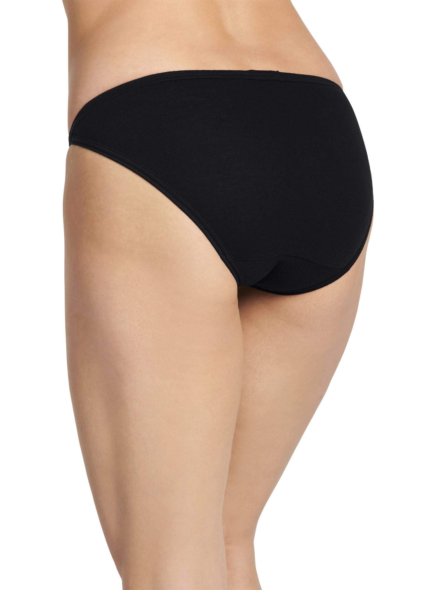 Jockey Women's Underwear Elance String Bikini 3 Pack, Black, 6 on