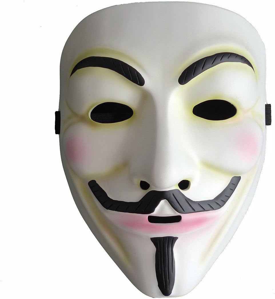 Gift Box + Resin V for Vendetta Anonymous Guy Fawkes Mask for Party, Decorative