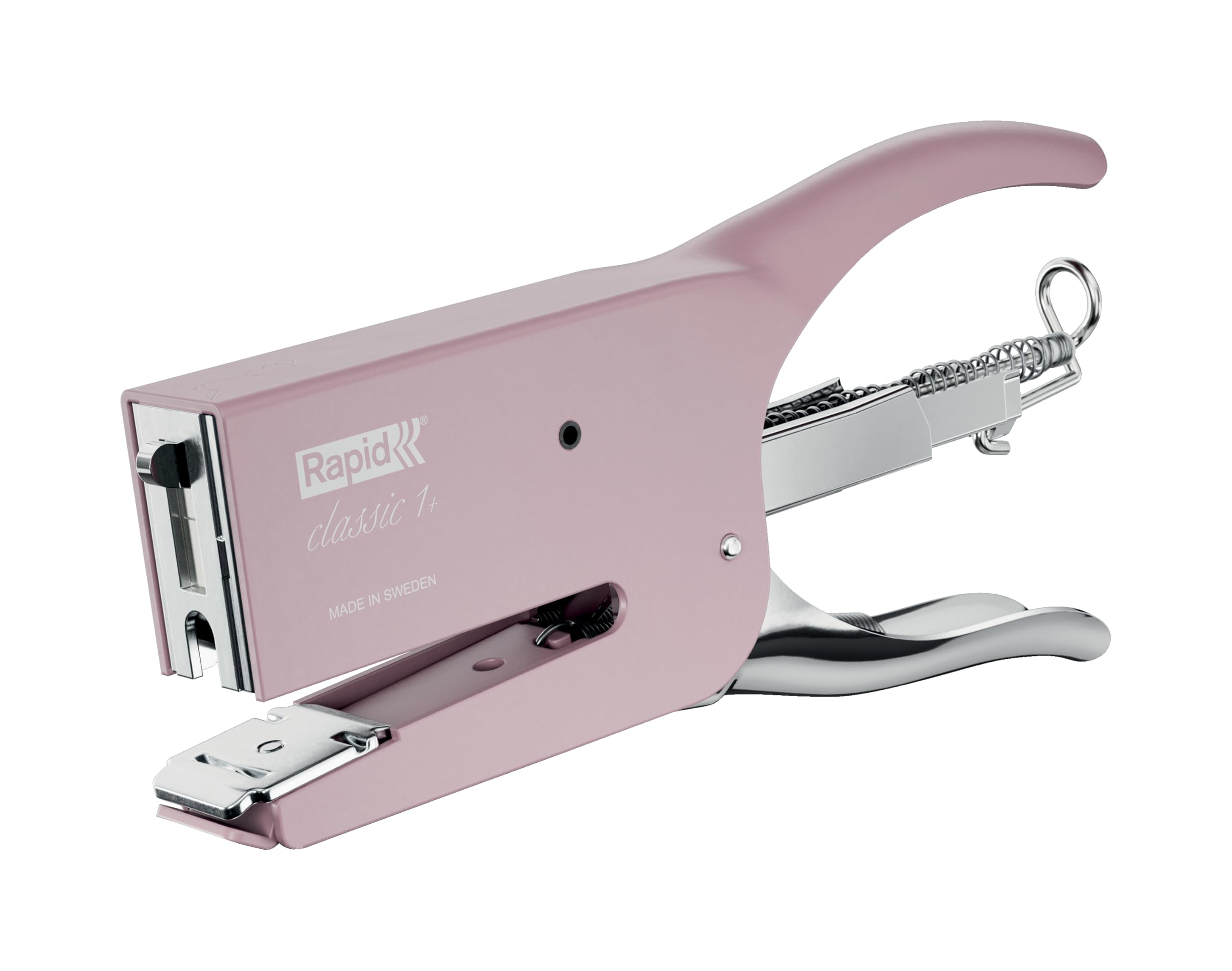 Rapid Classic K1+ Stapling Pliers For No. 26 Staples – Compatible with 26/6 & 26/8+ Staples, Adjustable Anvil & Back-Loading Mechanism, ClimatePartner Certified – Office, Home, DIY, Retail (Pink)