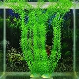 Medius Plastic Artificial Green Plant Grass For Fish Tank Aquarium Decor 1pc
